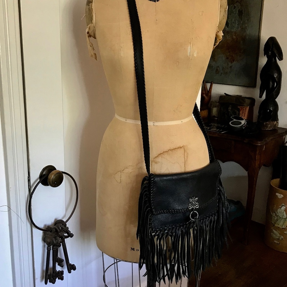 NWOT Love Heals Fringe Leather Crossbody Bag